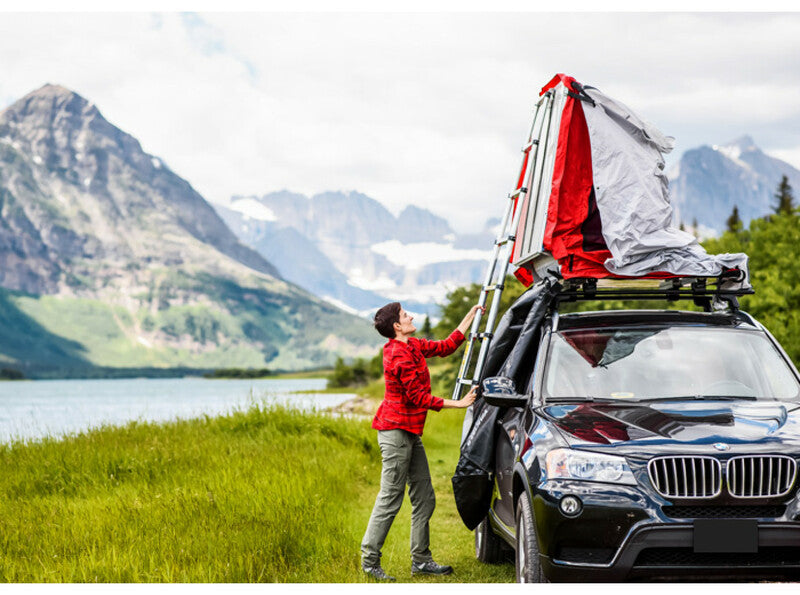 Yakima SkyRise Vehicle Roof Tent. NZ Sun And Snow